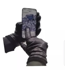 Robert Graham Leather Gloves Size Large Full Grain Leather Gloves Black