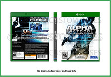 CUSTM REPLACEMENT CASE Alpha Protocol Espionage RPG XBOX NO DISC SEE DESCRIPTION