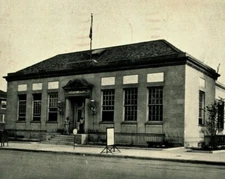 Lebanon Indiana IN Post Office Building 1942 Vtg Postcard Wayne's Paper Box T17