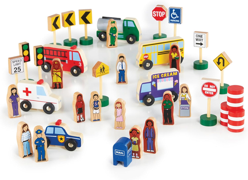 Community and Roadway Essentials Play Set - Kids Learning and Educational Toys