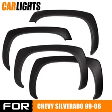 Wheel Fender Flares Matte Factory Style Fit For GMC Sierra Chevy Silverado 99-07
