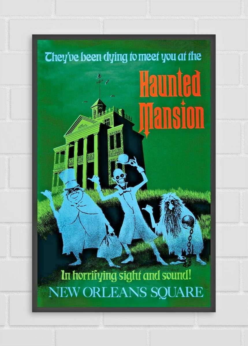 Haunted Mansion Hitchhiking Ghosts Disneyland Attraction Poster