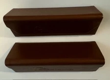 DUCKS UNLIMITED Glasses Case Foldable Triangle Faux Leather Magnetic - 2 in lot