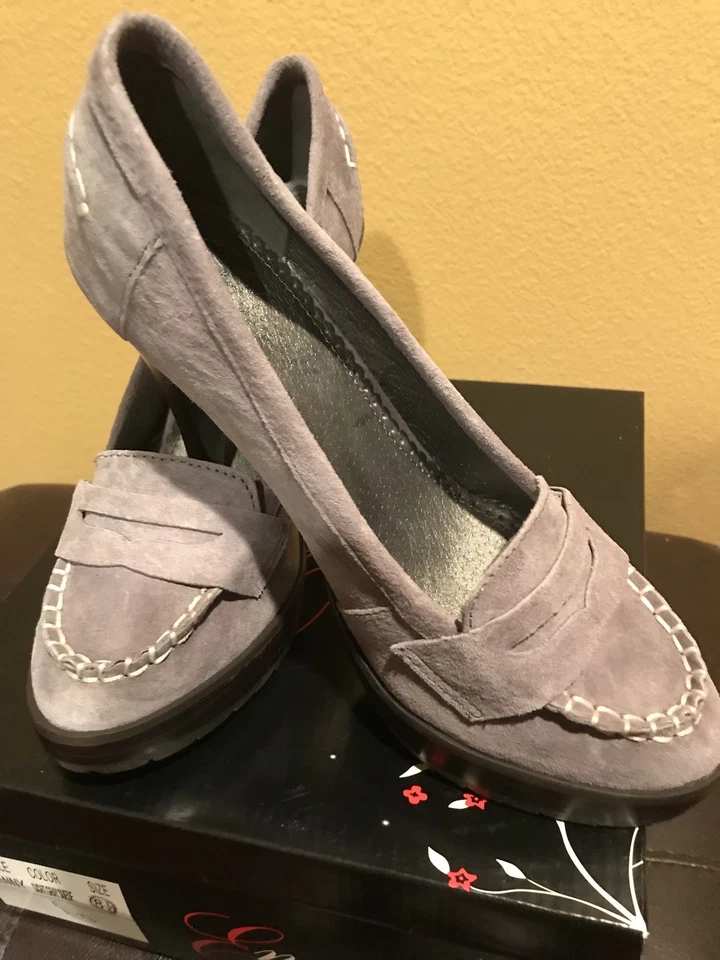 Sexy y Hermosa ENVY Penny Gamuza Plataforma Bomba - Gris Claro - Talla 8.5 Nueva con Etiquetas Foto 4 de 4