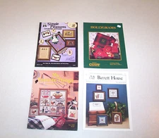 Lot of 4 Cross Stitch Pattern Leaflets Used Just Cross Stitch Barrett House #8