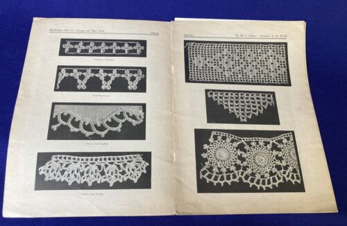 4 alte Waffelweben Filet Häkelmotive Hefte 1916 1934 wie besehen Lot - Bild 8 von 24