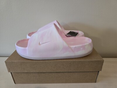WOMENS NIKE CALM SE SLIDES PINK FOAM FV5643-600-SIZE 7 NEW