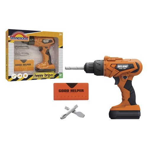 New Trapano Happy Brico con accessori  giocattolo Globo 41947 GRANDSOLEIL