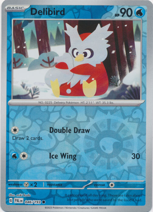 Delibird 46/193 Reverse Holo | Paldea Evolved | Pokemon Card
