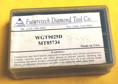 Cartuchos de fresado con punta de diamante FutureTech cuadrados de 2 piezas insertos de cortador de molino - Imagen 2 de 5