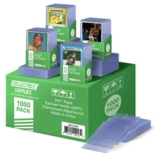 1 full case of 1000 Standard 3" x 4" Toploaders Collectible Supplies 35pt.