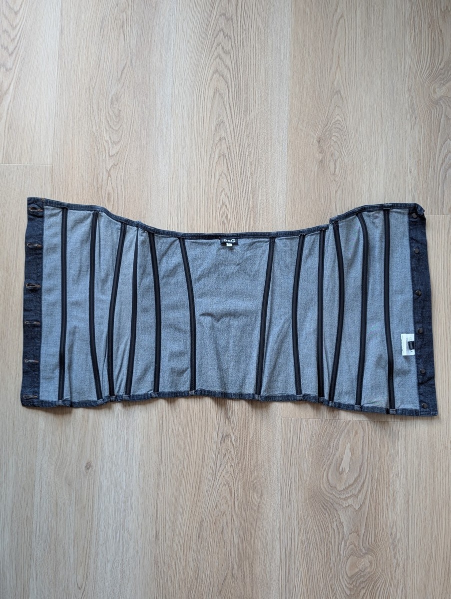 Archival Dolce Gabbana D&G Vintage Denim Stretch Corset Top