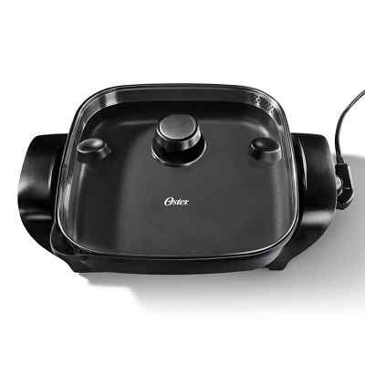 Oster DiamondForce 12x12 Strain Pour Electric Skillet Nonstick