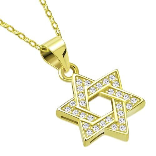 My Daily Styles 925 Sterling Silver Small Star of David CZ Pendant Necklace - Picture 1 of 26