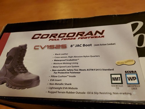 Corcoran Men 8" JAC BOOT CV1525 LEATHER Waterproof Scubaliner USA Black 9 M - Picture 9 of 11
