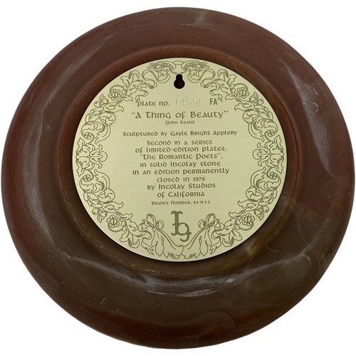1978 Incolay Studios Wall Plaque “A Thing of Beauty” Vintage COA + Box Decor - Picture 3 of 11