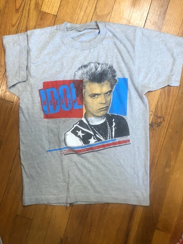 Tee Tour Billy Idol Have Fun Avoid Dull & Ignor 1980s vintage concert t-shirt, vintage, single stitch, B+ condition