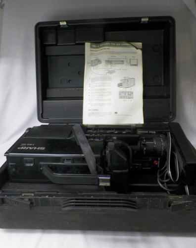 Videocámara Sharp HQ VHS VCR/videocámara de colección zoom 8x sin probar con estuche y batería - Imagen 2 de 19
