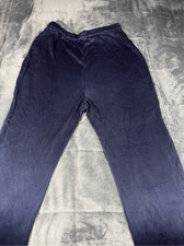 St John Sport by Marie Gray Pants M Blue Elastic Waist Made in USA