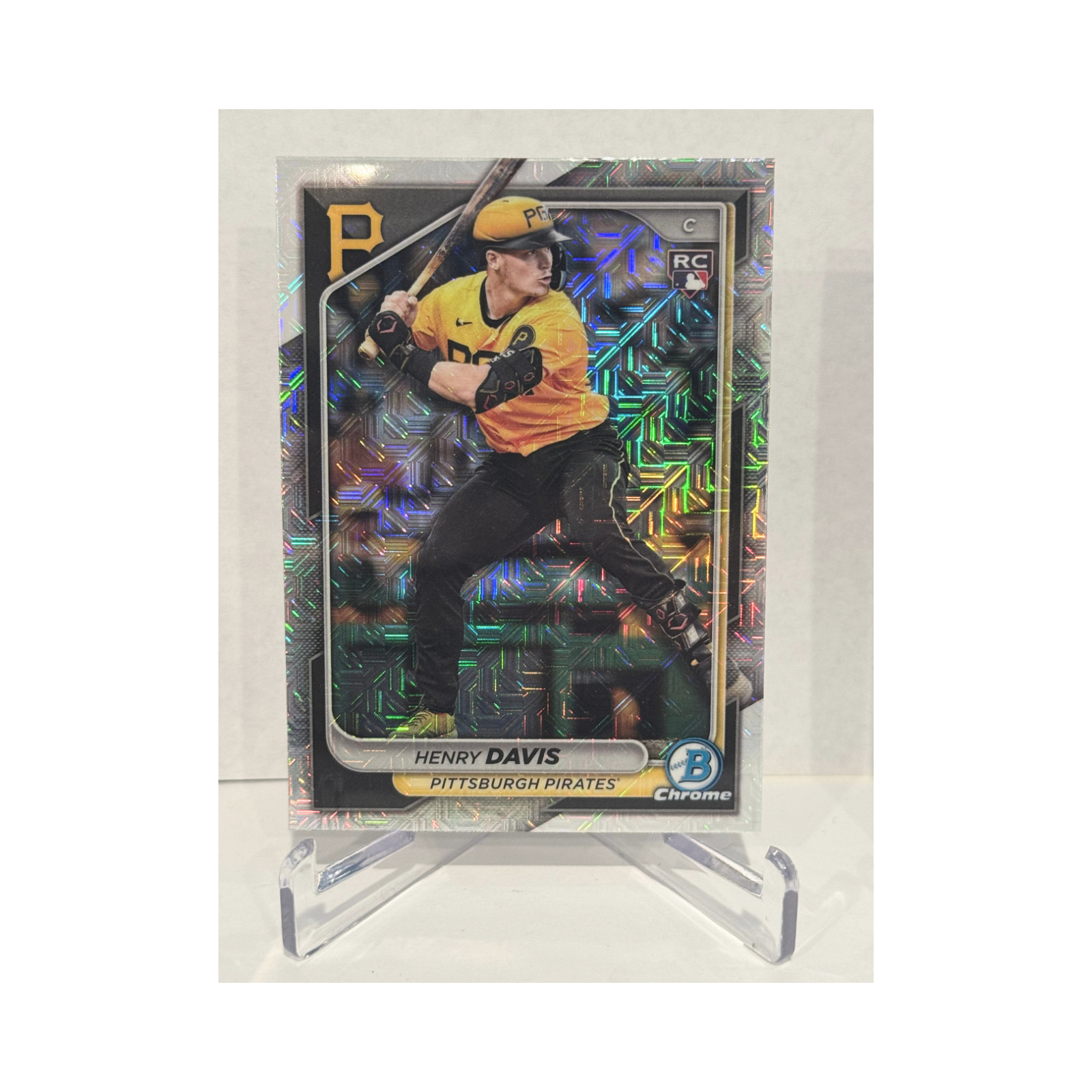 2024 Bowman Chrome HENRY DAVIS #7 MOJO Refractor RC Pittsburgh Pirates
