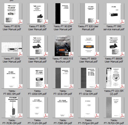Yaesu Ham Radio Instrukcje serwisowe Instrukcje obsługi Schematy Kolekcja Zestaw PDF DVD - Zdjęcie 7 z 12