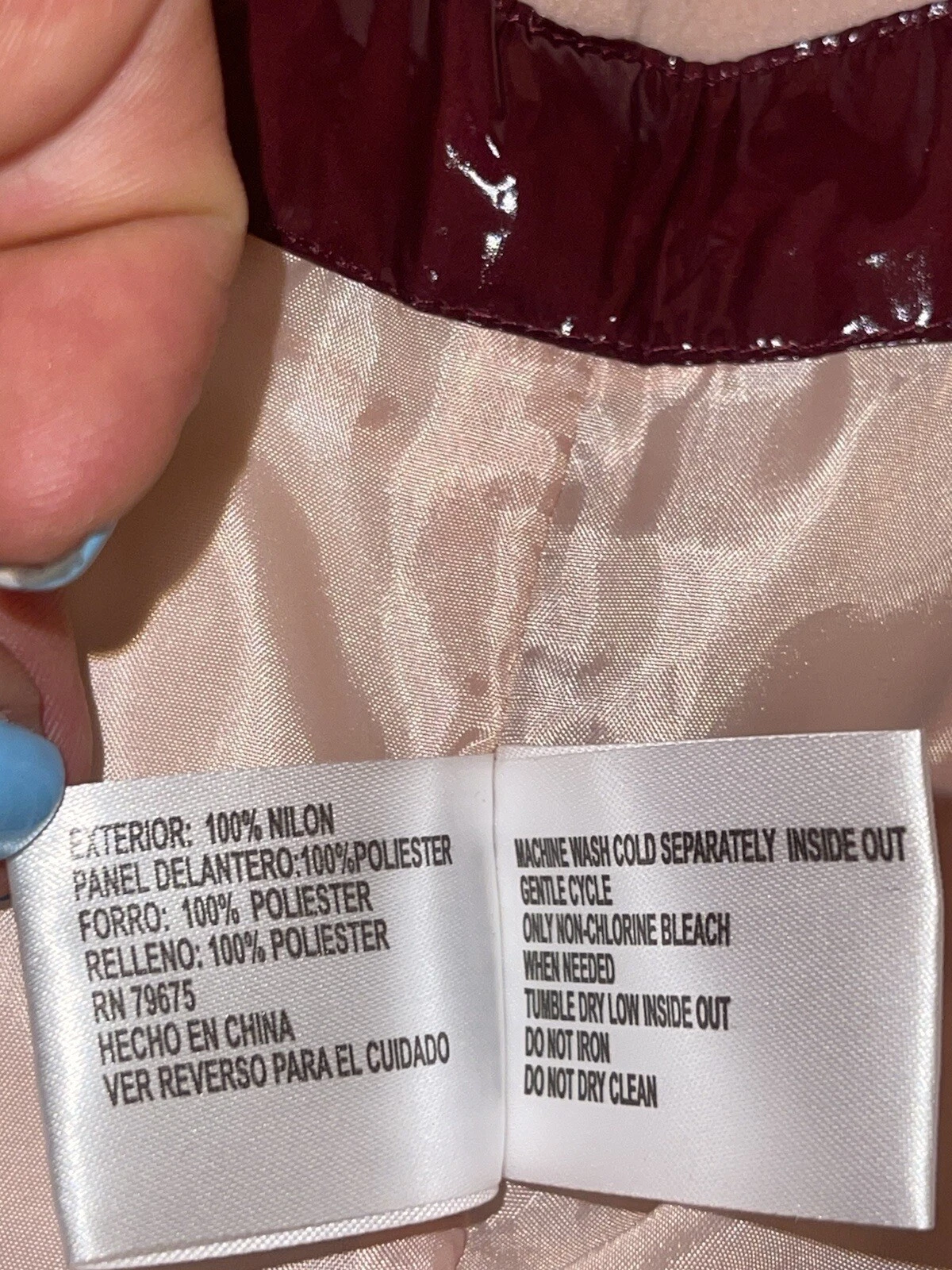 Nuovo Michael Kors Big Girls bordeaux rosso con cappuccio colore bloccato puffer jacket taglia 14