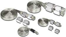 Radiator Hose Sleeving Stainless Steel Braided Dress-up Hose Cover Kit Chrome