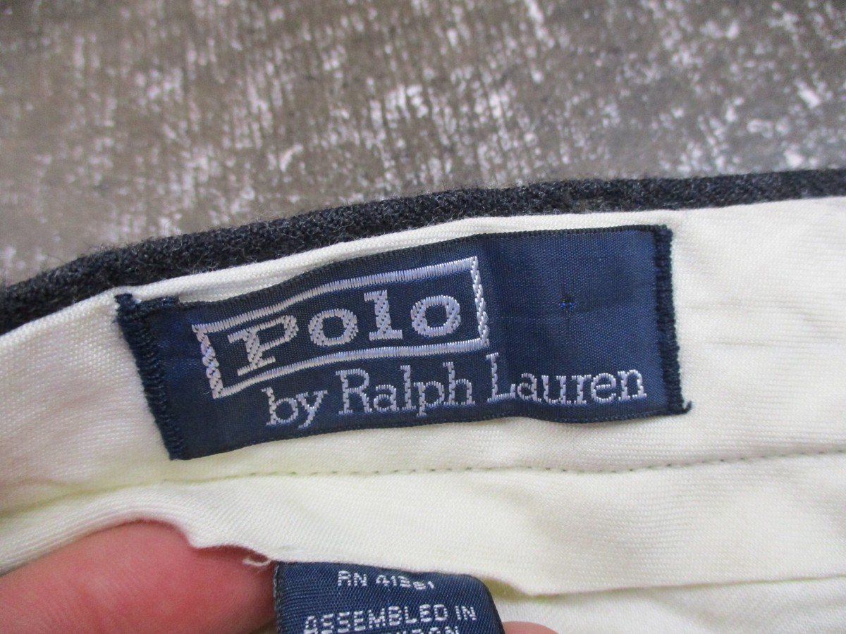 Vintage Polo Ralph Lauren Wool Pants Mens 36x32 Charcoal Vintage Polo Ralph Lauren Wool Pants Mens 36x32 Charcoal