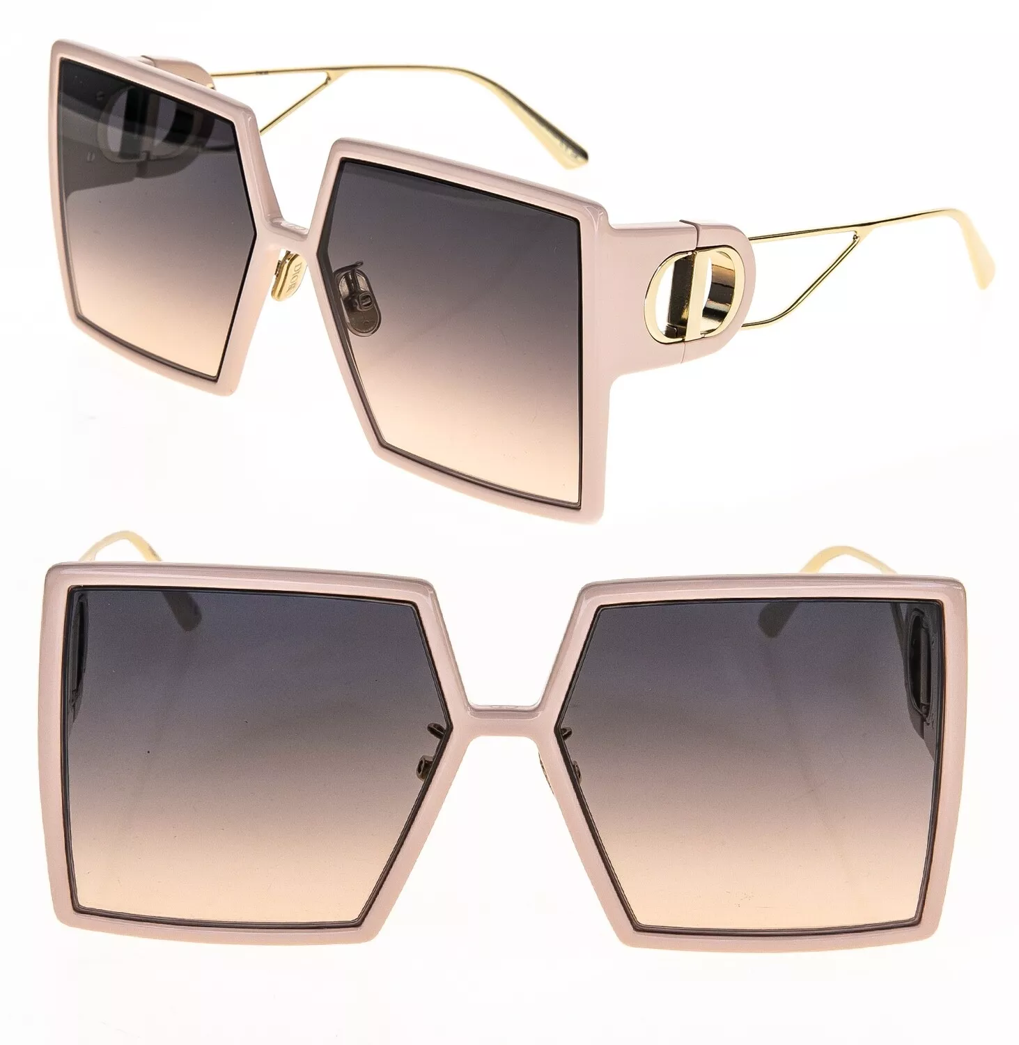 LUNETTES DE SOLEIL CHRISTIAN DIOR MONTAIGNE or rose nu 30 Montaigne SU surdimensionnées CD40030