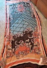 Silk Summer Travel Scarf  X Large  42" x 90" Women Shawl Oversize Soft Wrap