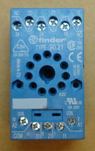 New - 10 x Finder 90.21.SMA Clamp Terminal Socket 10A-250V Relay Socket - Picture 5 of 6
