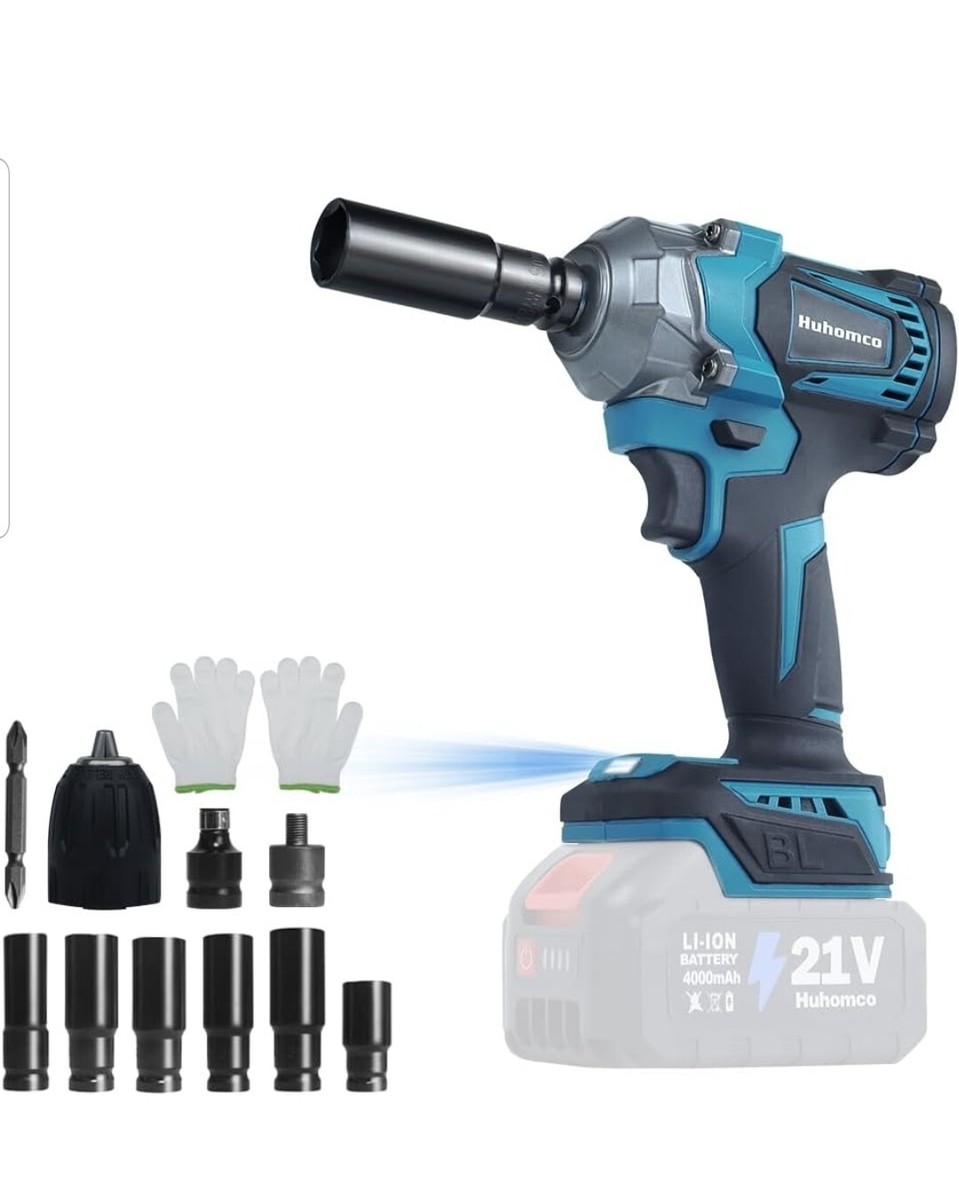 700Nm(516ft-lbs) Cordless Impact Wrench Brushless High Torque, 1/2