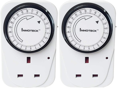 X2 Innoteck 24 Stunden Mechanische Programmierbare Segment Zeitschaltuhr Schalter - LED Smart