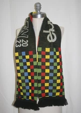eBay Open 2023 Logo Ruffneck Custom Multi Scarf Fringe Accents 64" x 8.5" NWOT
