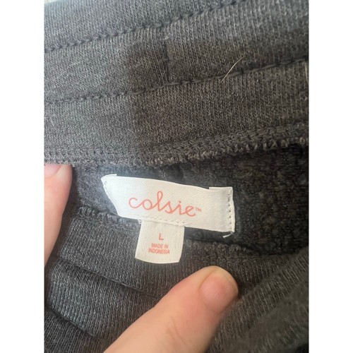Colsie Women's Tricolored Gray White Black Pull On Sweatpants Joggers Size Large - Zdjęcie 7 z 8