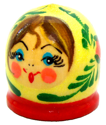 Nähwürfel Russische Puppe - Nähwürfel aus bemaltem Holz - Matroschka Sammlung