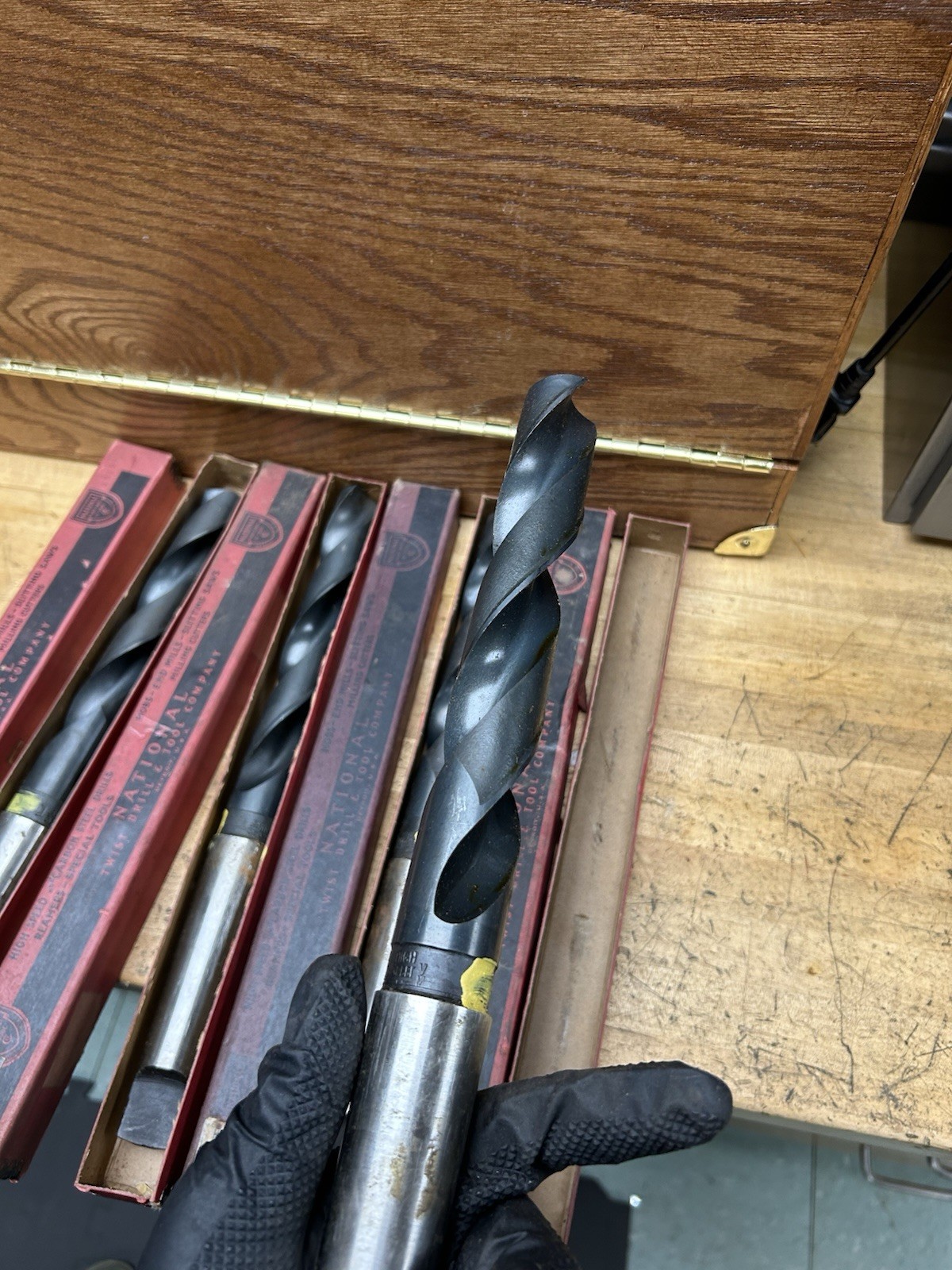 LOT OF 4, NEW! HSS 4MT TAPER SHANK DRILL 1-5/32" DIAMETER NATIONAL TWIST DRILL