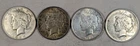LOT OF 2 1924 P 2 1925 S PEACE SILVER DOLLARS #78