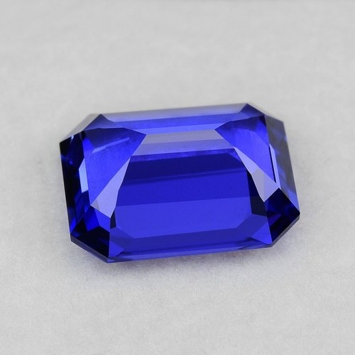 Natural Lustrous Blue Tanzanite 9.24 Ct AAA Emerald Cut Loose Gemstone Certified - Picture 4 of 4