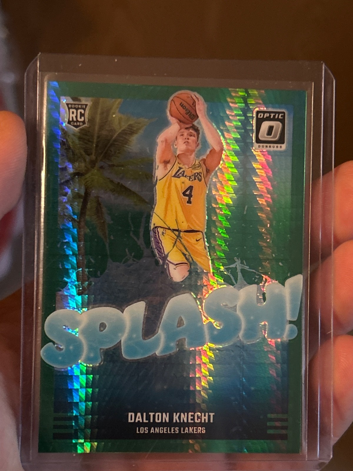 2024-25 Panini Donruss Optic - Splash! Dalton Knecht Green Hyper Prizm 190/249