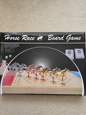Jyquorp Horse Race Board Game Racing Game Thickened Solid Wood
