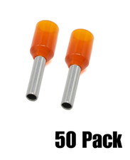 The Wires Zone 16 Gauge Wire Ferrule Connectors Orange Barrel - 50 pack 