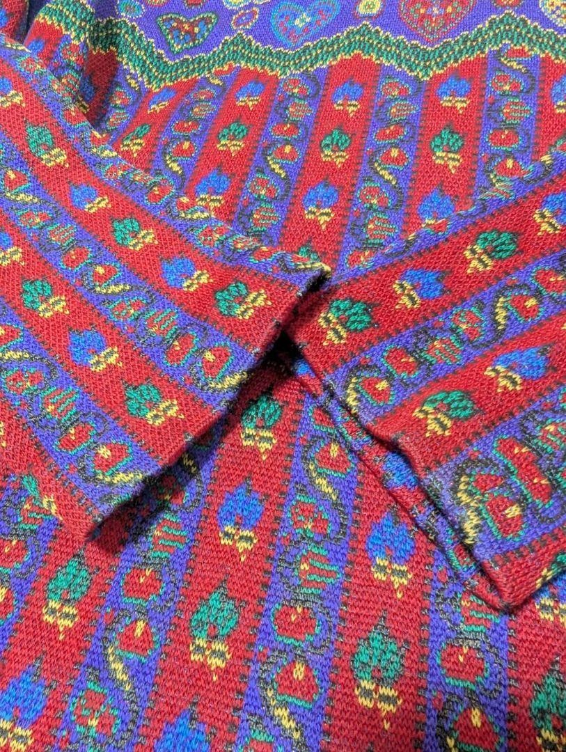 Abito in maglia Yves Saint Laurent stampa all over Fuku raro unico vintage