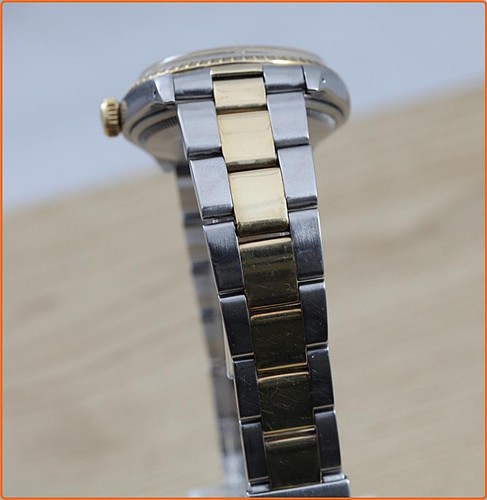 Orologio Uomo Vintage ROLEX DATE 34mm Oro Giallo 14k SS Champagne Gold QUADRANTE - Foto 14 di 24