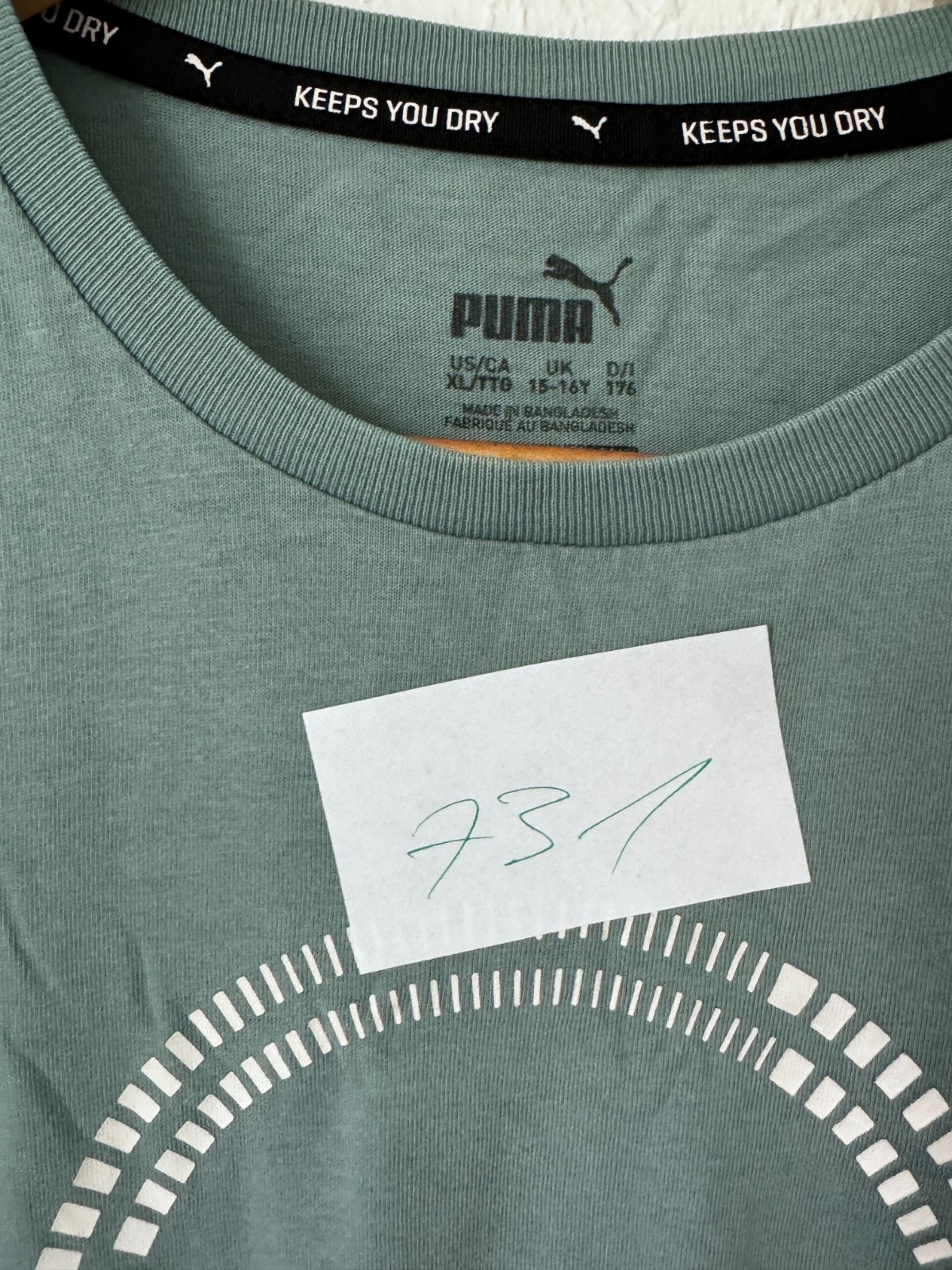 Puma "Keeps You Dry" Graphic T-Shirt - Sage Green/Blue image 8