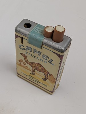 Vintage Camel Filters Pack Lites Novelty Pocket Lighter - Untested/As-Is