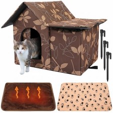 3 Pcs Outdoor Cat House Waterproof Feral Cat Shelter for Winter 21 x 18 Inch ...