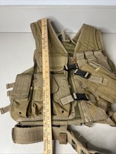 Tactical Vest Tan Nylon Crossdraw w/ Pistol Holster and belt