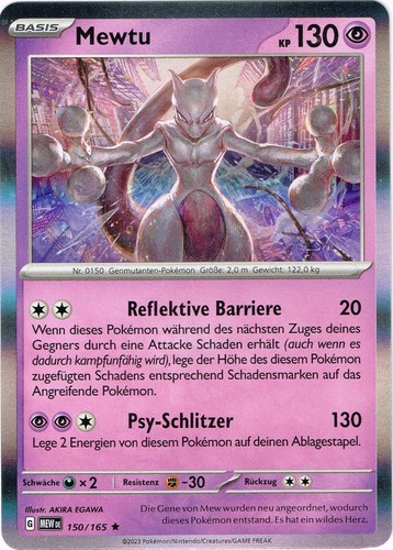 Pokemon Mew 151 Karten Alle Karten Auswahl Deutsch 1-165 Karmesin Purpur NM Holo - Bild 151 von 174