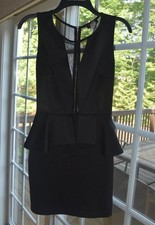 EUC! GUESS black gold sparkle fitted sheer layer sleeveless mini dress (S) see-t